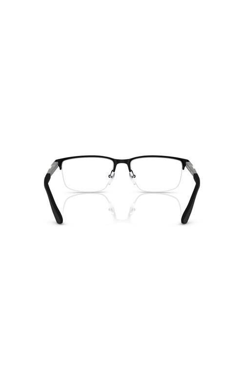 Emporio Armani 56mm Rectangle Optical Glasses In Black