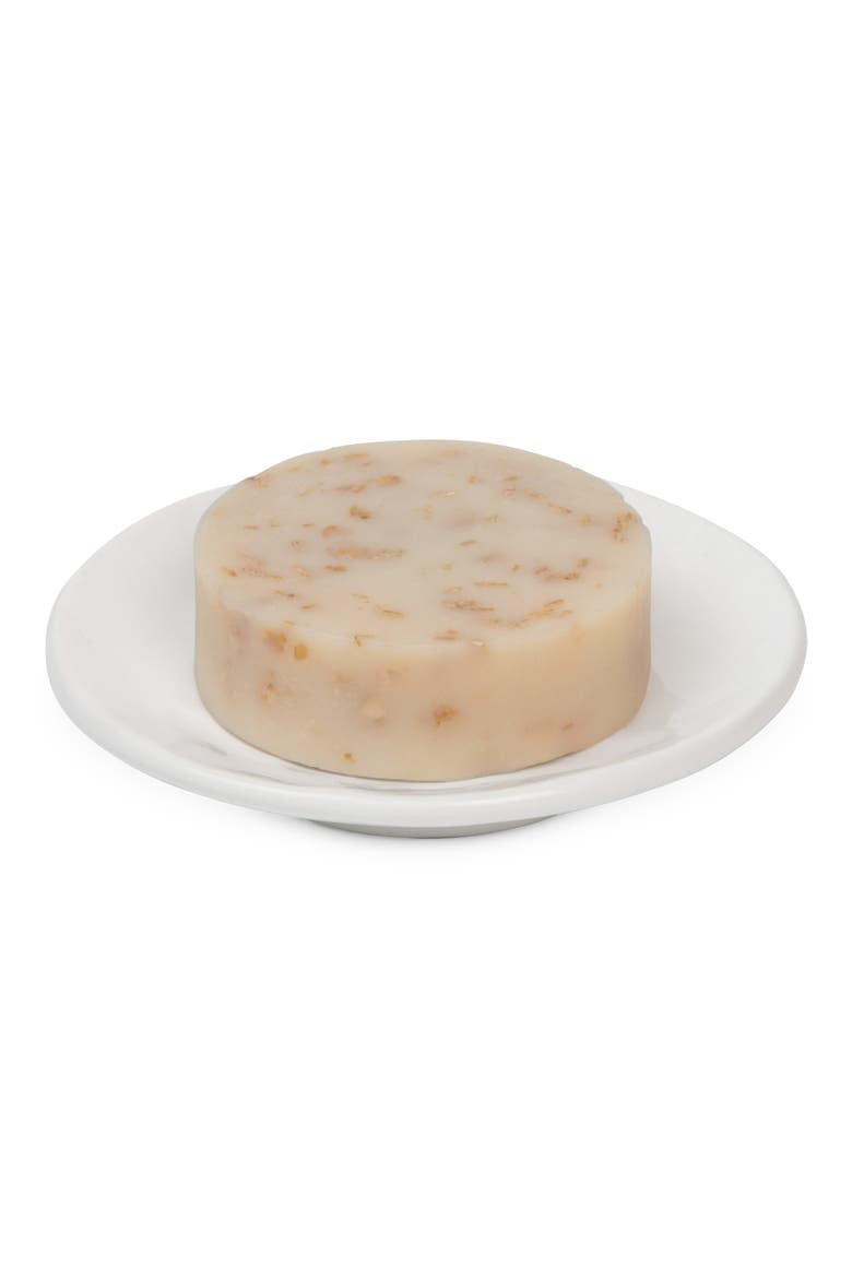 Cordoba Textured Ceramic Soap Dish, Main, color, WHITE BURLAP