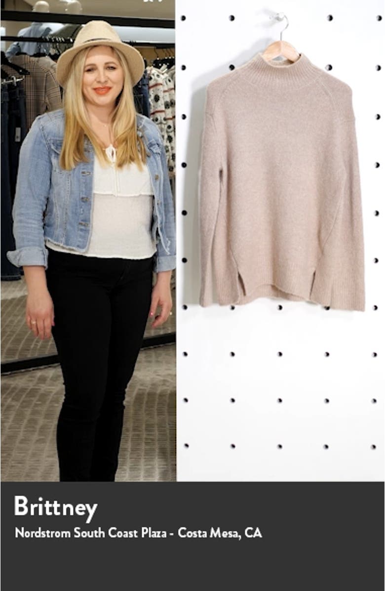 Double Slit Mock Neck Sweater, sales video thumbnail