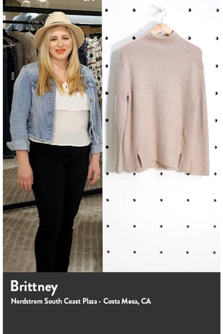 Double Slit Mock Neck Sweater video