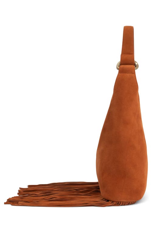 Jeffrey Campbell Wonders Suede Shoulder Bag In Orange Suede