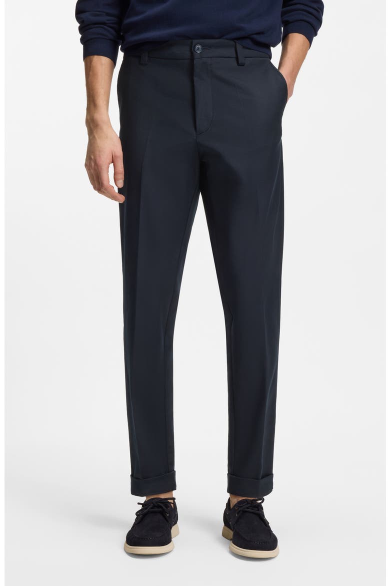 Kane Flat Front Straight Leg Pants, Main, color, DARK BLUE