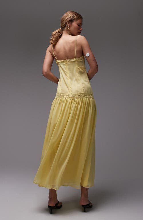 Topshop Lace & Chiffon Maxi Slipdress