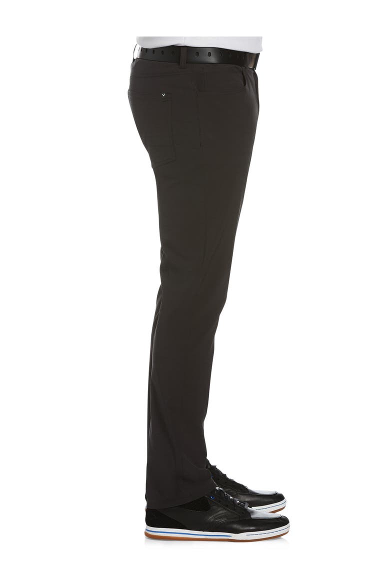 Big & Tall 5-Pocket Flat-Front Everplay Pants, Alternate, color, BLACK HEATHER