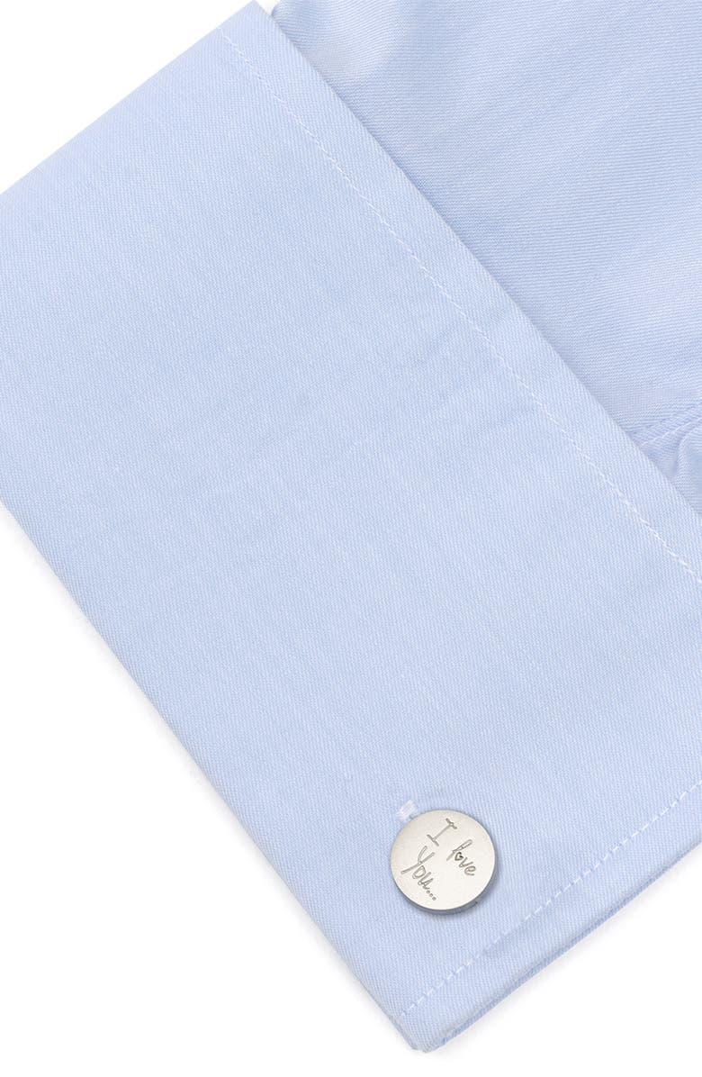 Cufflinks, Inc. Love You to the Moon & Back Cuff Links, Alternate, color, Silver