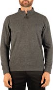 TailorByrd Melange Twill Quarter Zip Pullover