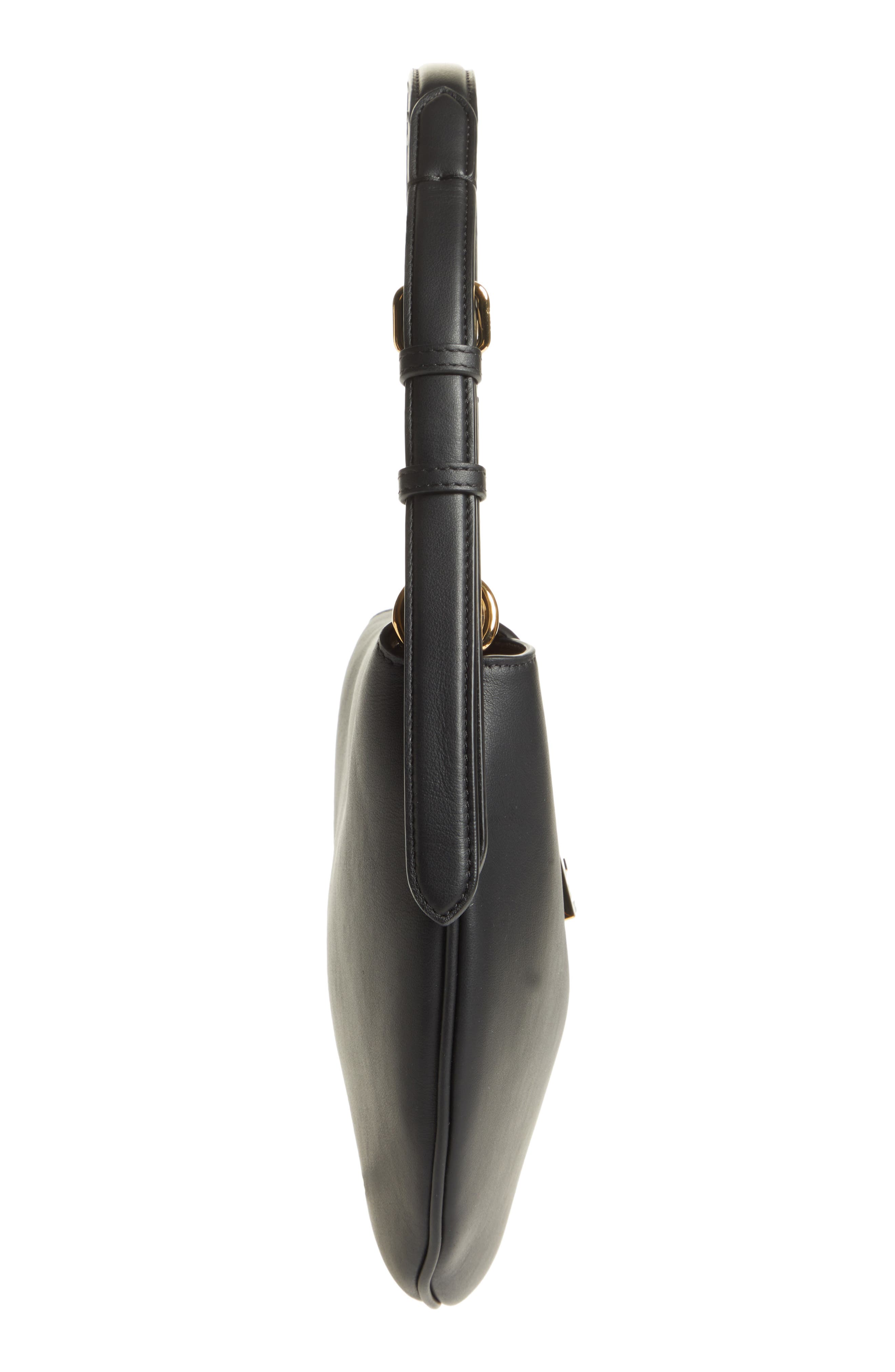 Fendi Small Croissant Leather Hobo, Alternate, color, 
