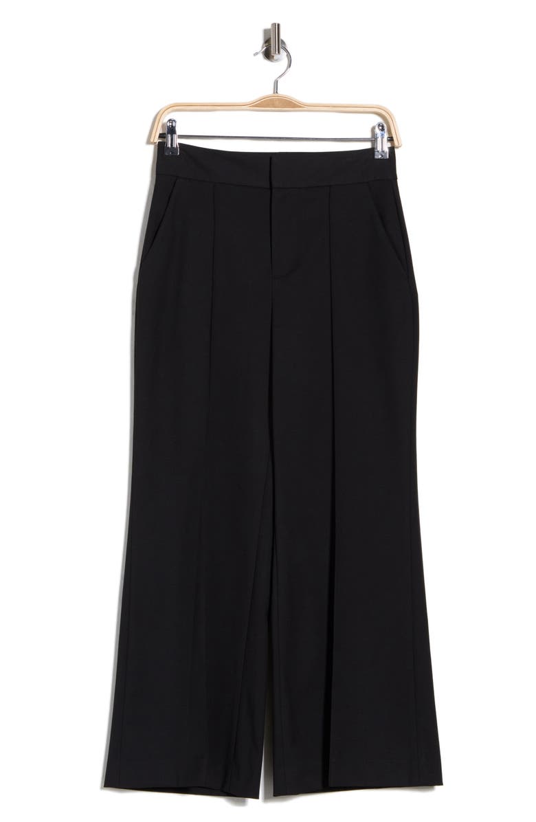 Alice + Olivia Dylan High Waist Ankle Wide Leg Pants, Main, color, Black