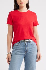 Caslon® Cotton Blend Crewneck T-Shirt