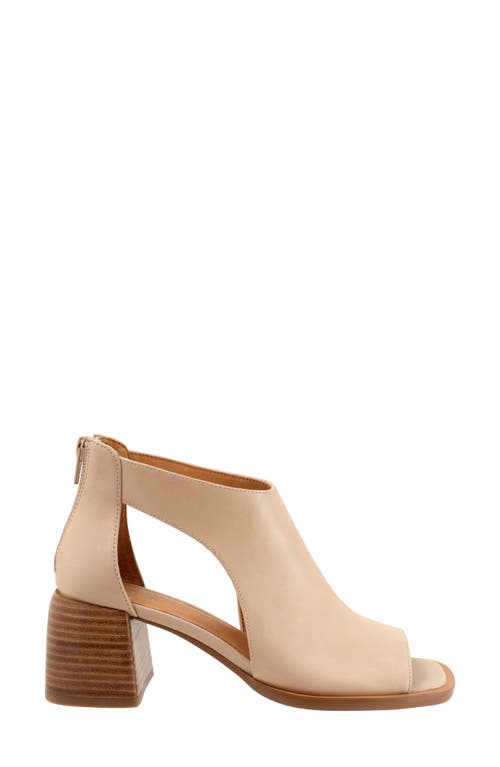 Eos Footwear Isolde Block Heel Sandal In Beige