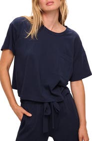 Eberjey Oversize Aloe Infused Cotton Blend Pajama Top