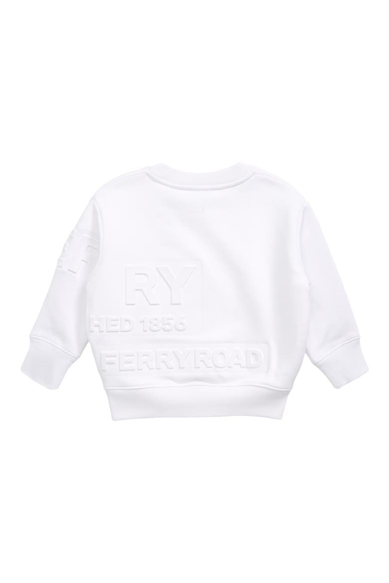 Kids' Alven Embossed Horseferry Logo Sweatshirt, Alternate, color, WHITE