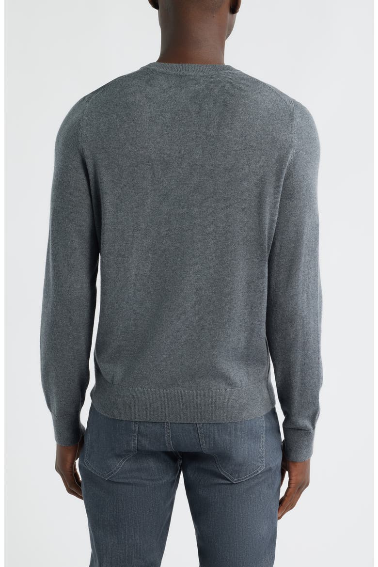 Italian Merino Wool Crewneck Sweater, Alternate, color, GREY TURBULENCE HEATHER