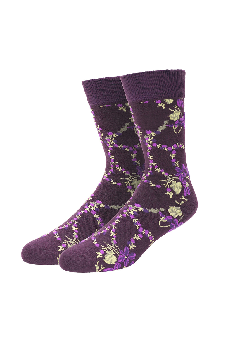 Neverland Men's Socks, Main, color, Neverland Grape