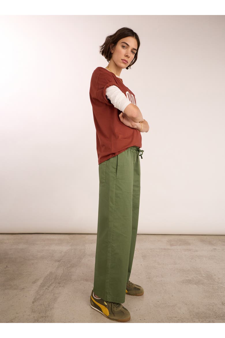 Breanna Cropped Wide Leg Trousers, Alternate, color, Light Khaki