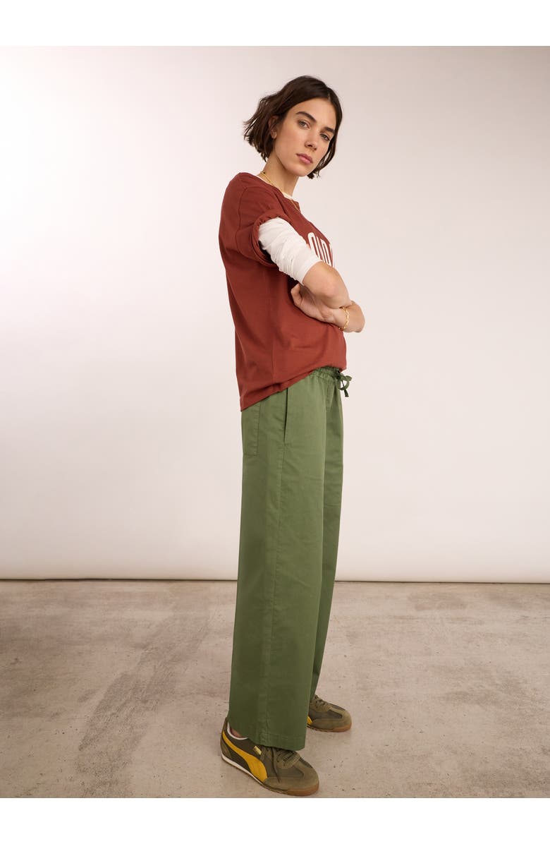 Baukjen Breanna Cropped Wide Leg Trousers, Alternate, color, Light Khaki