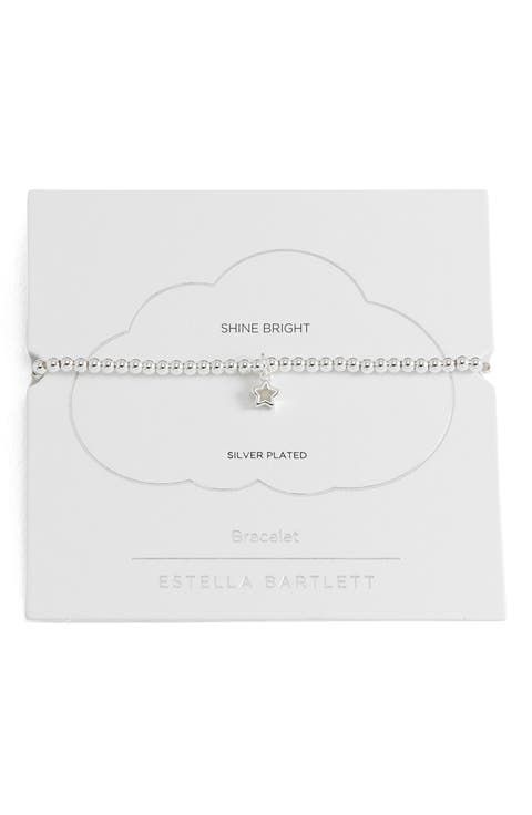 Sienna Cubic Zirconia Star Beaded Stretch Bracelet