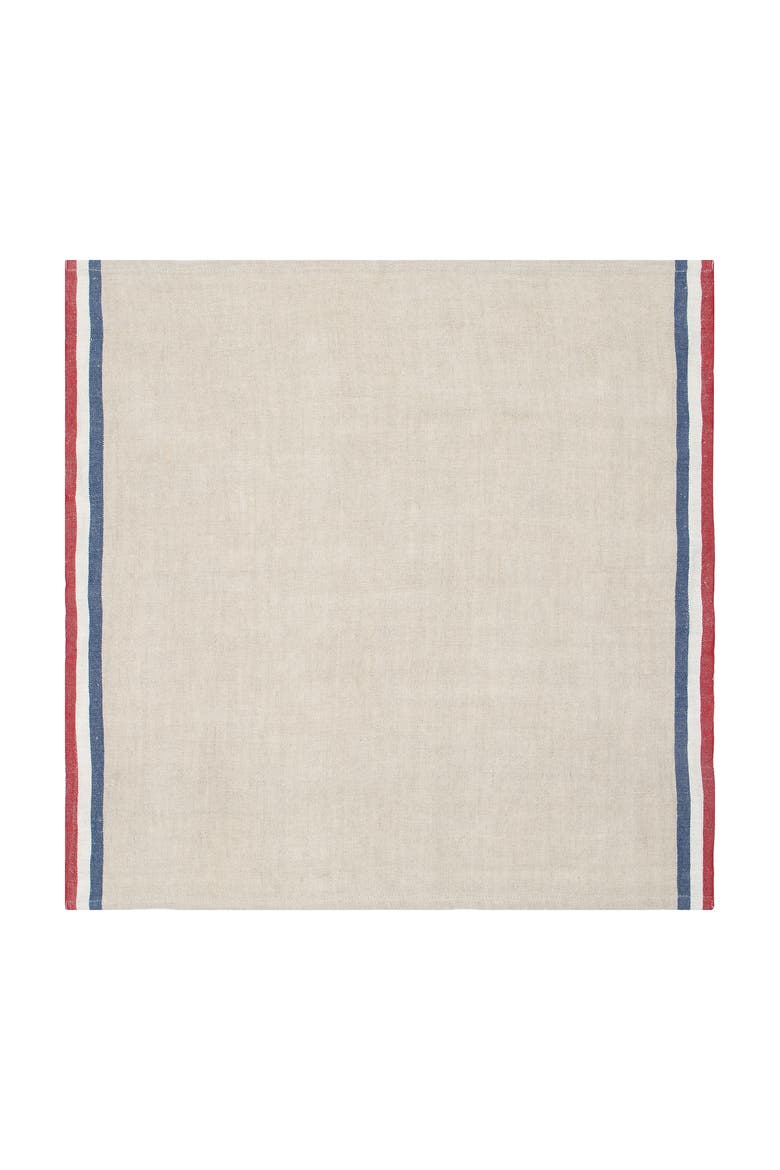 Normandy Napkins - Set of 4, Alternate, color, Natural, Red, 20" x 20"