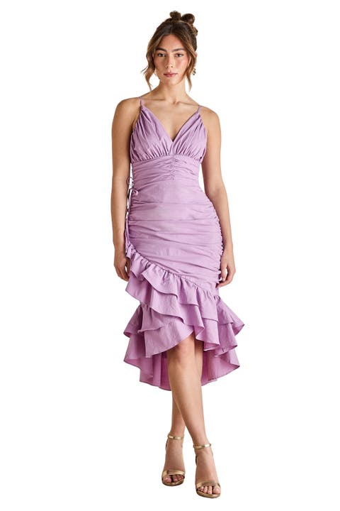 Strappy Multi Ruffle Midi Dress