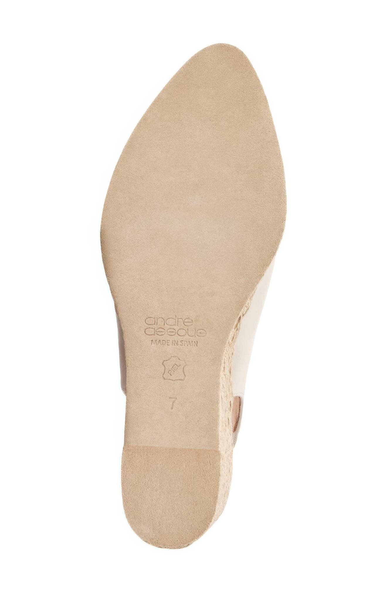 André Assous Pamala Slingback Espadrille Platform Wedge Pump, Alternate, color, Vanilla Leather