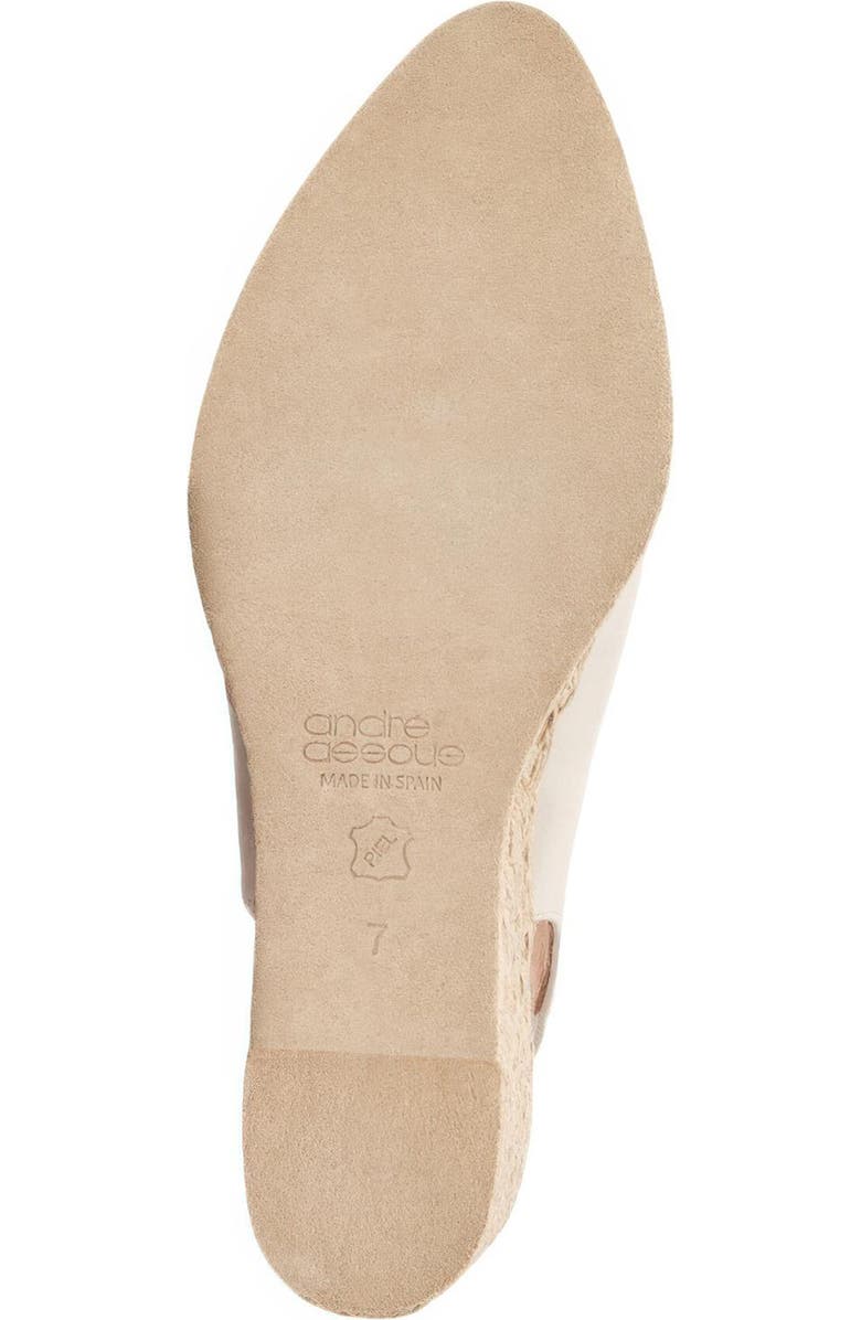André Assous Pamala Slingback Espadrille Platform Wedge Pump, Alternate, color, Vanilla Leather