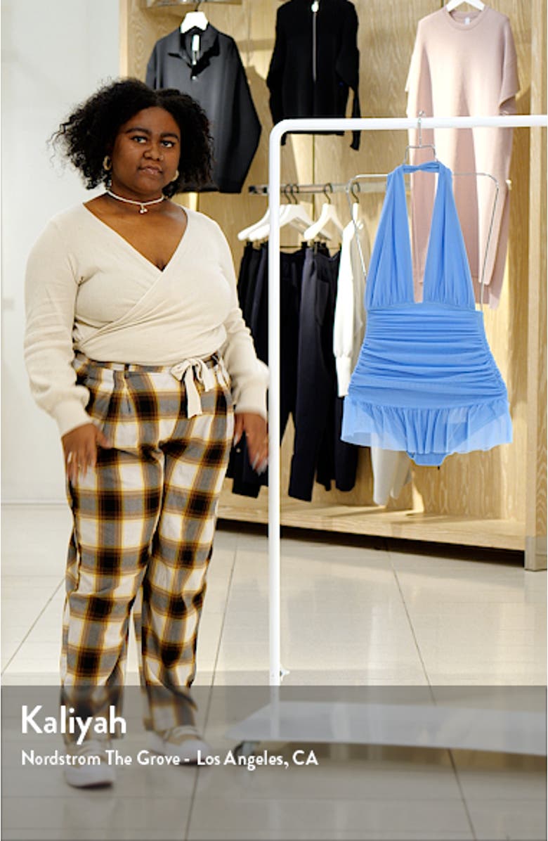 Ruched Halter Neck Swimdress, sales video thumbnail