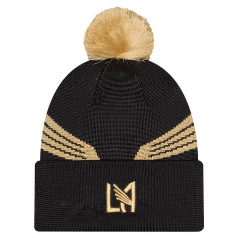 Men's New Era Black LAFC 2026 Jersey Hook Cuffed Knit Hat with Pom