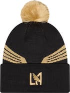 New Era Men's New Era Black LAFC 2026 Jersey Hook Cuffed Knit Hat with Pom