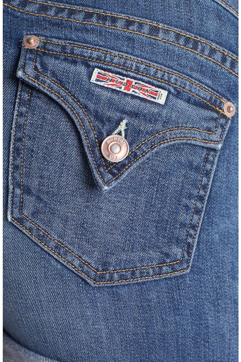 Cuff Denim Shorts, Alternate, color, HACKNEY