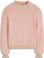Boden Fae Fair Isle Ruffle Trim Sweater