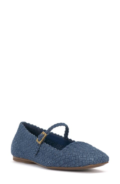 Vinley Mary Jane Square Toe Flat (Women)