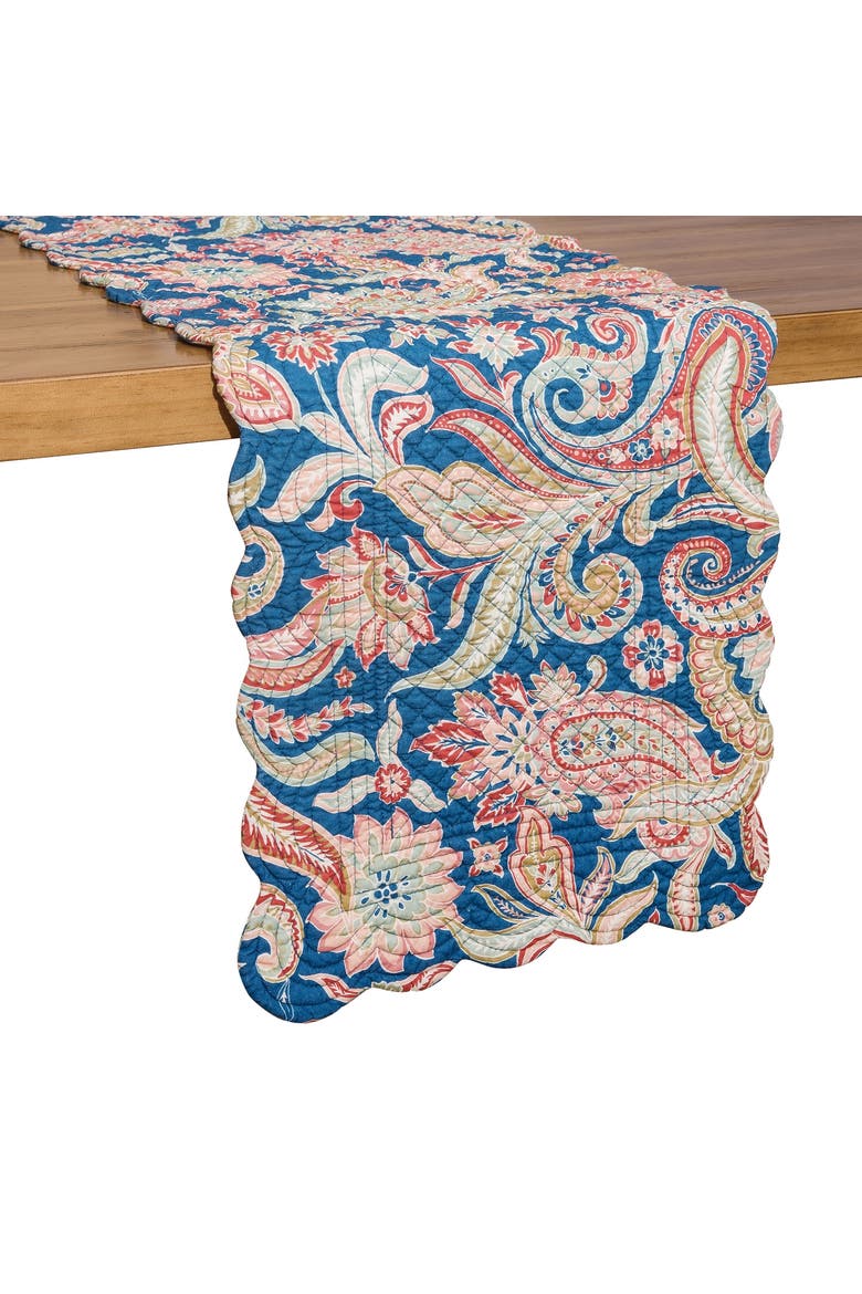 Marla Table Runner 14" x 51", Alternate, color, Blue