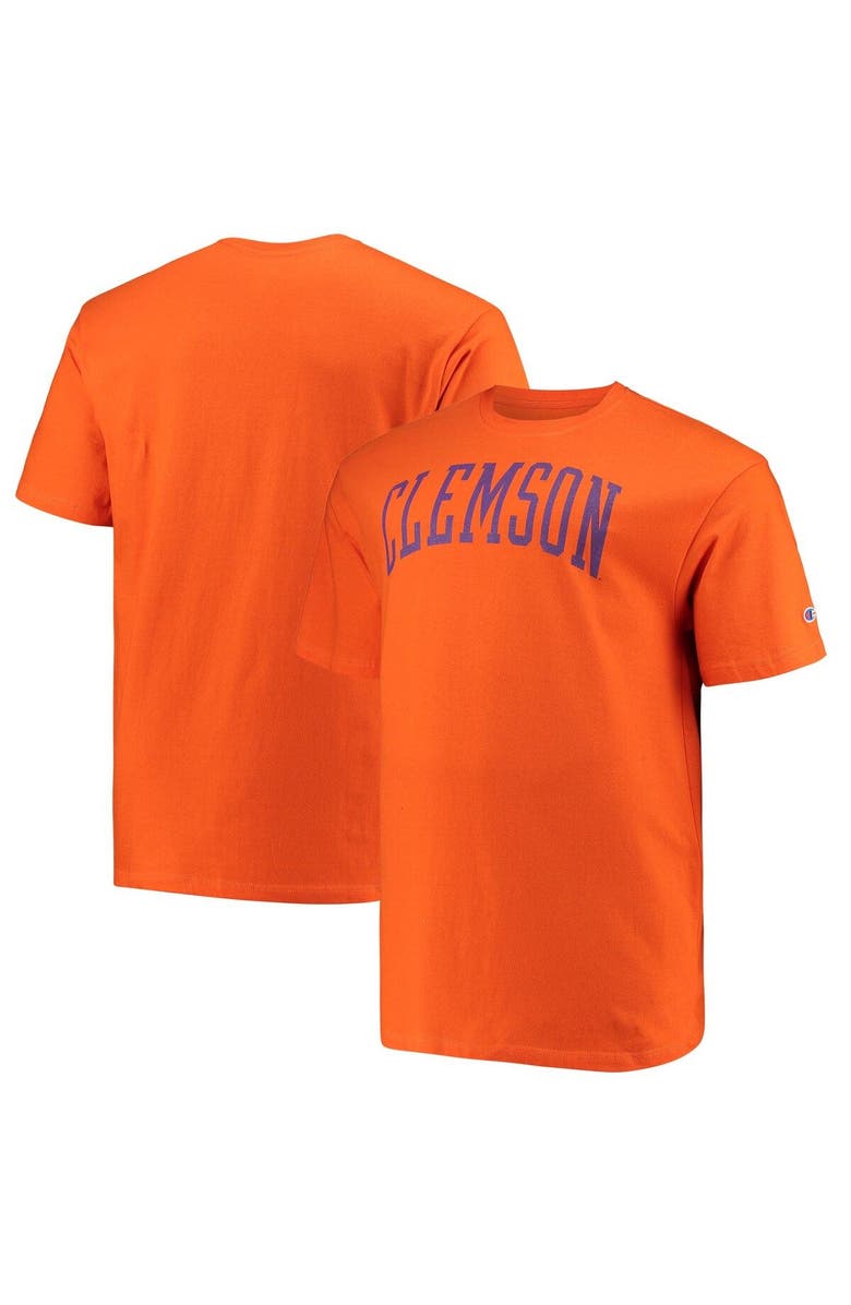 Champion Men's Champion Orange Clemson Tigers Big & Tall Arch Team Logo T-Shirt, Alternate, color,