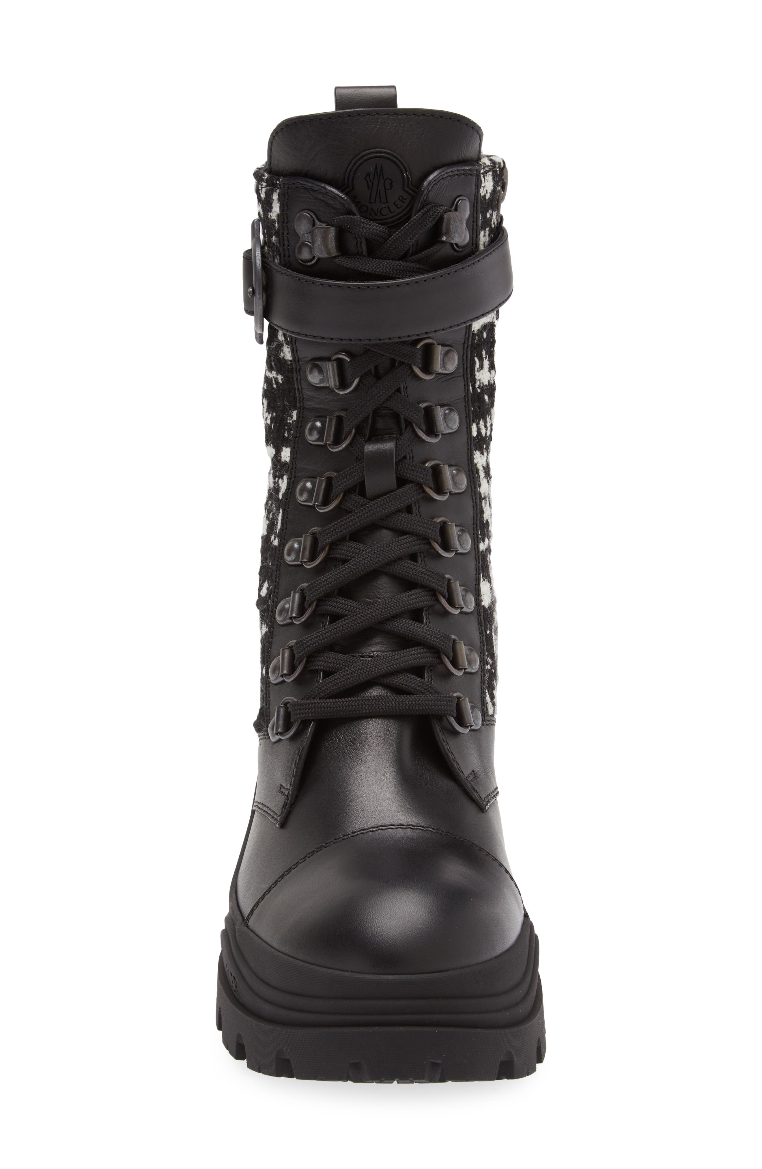 Moncler Envile Tweed Block Heel Boot, Alternate, color, 
