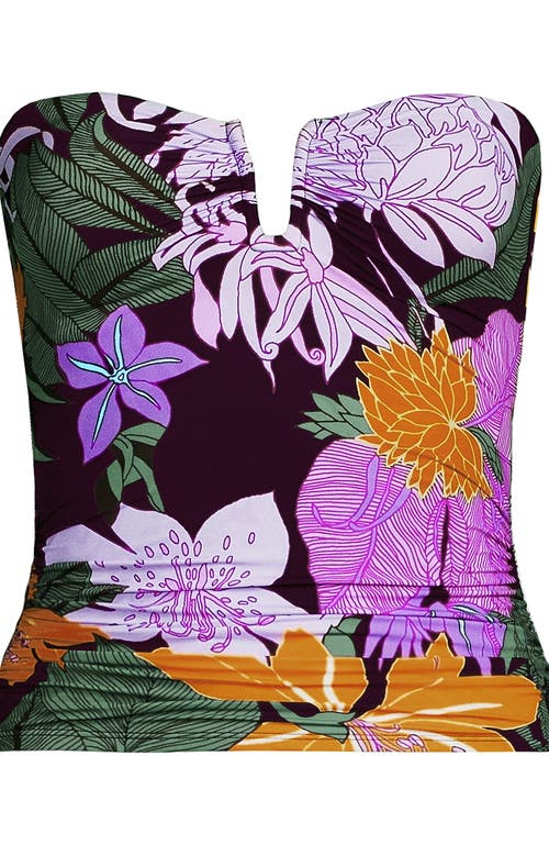 LANDS' END LANDS' END SLENDER BANDEAU U-WIRE TANKINI SWIMSUIT TOP