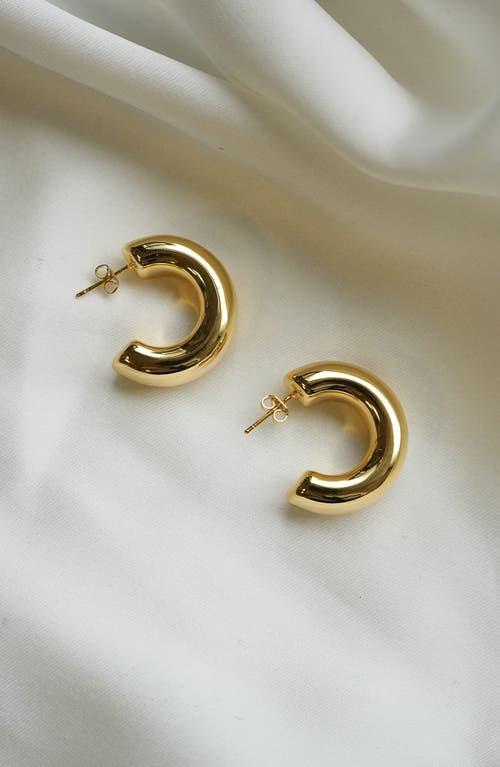 Argento Vivo Sterling Silver Huggie Hoop Earrings In Gold