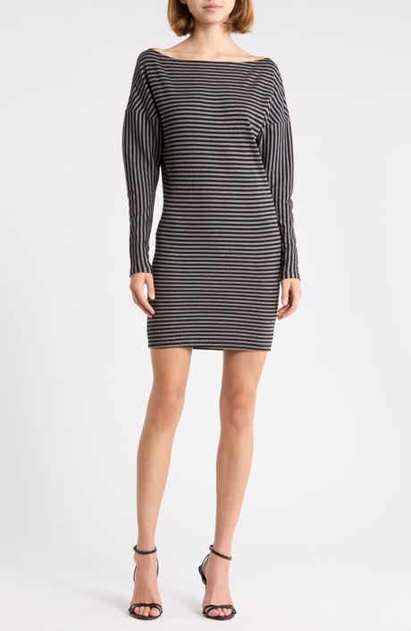 Alayne Long Sleeve Ribbed Minidress