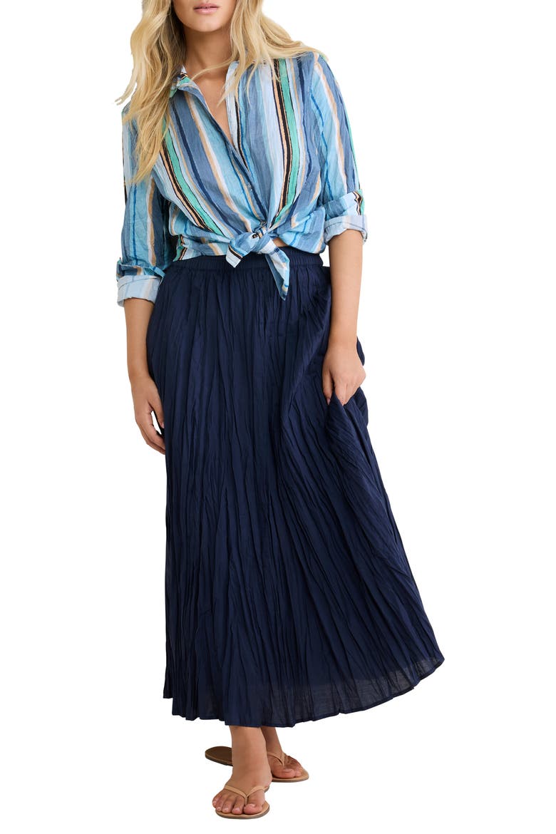Stripe Cotton Button-Up Shirt, Alternate, color, BLUE MULTI