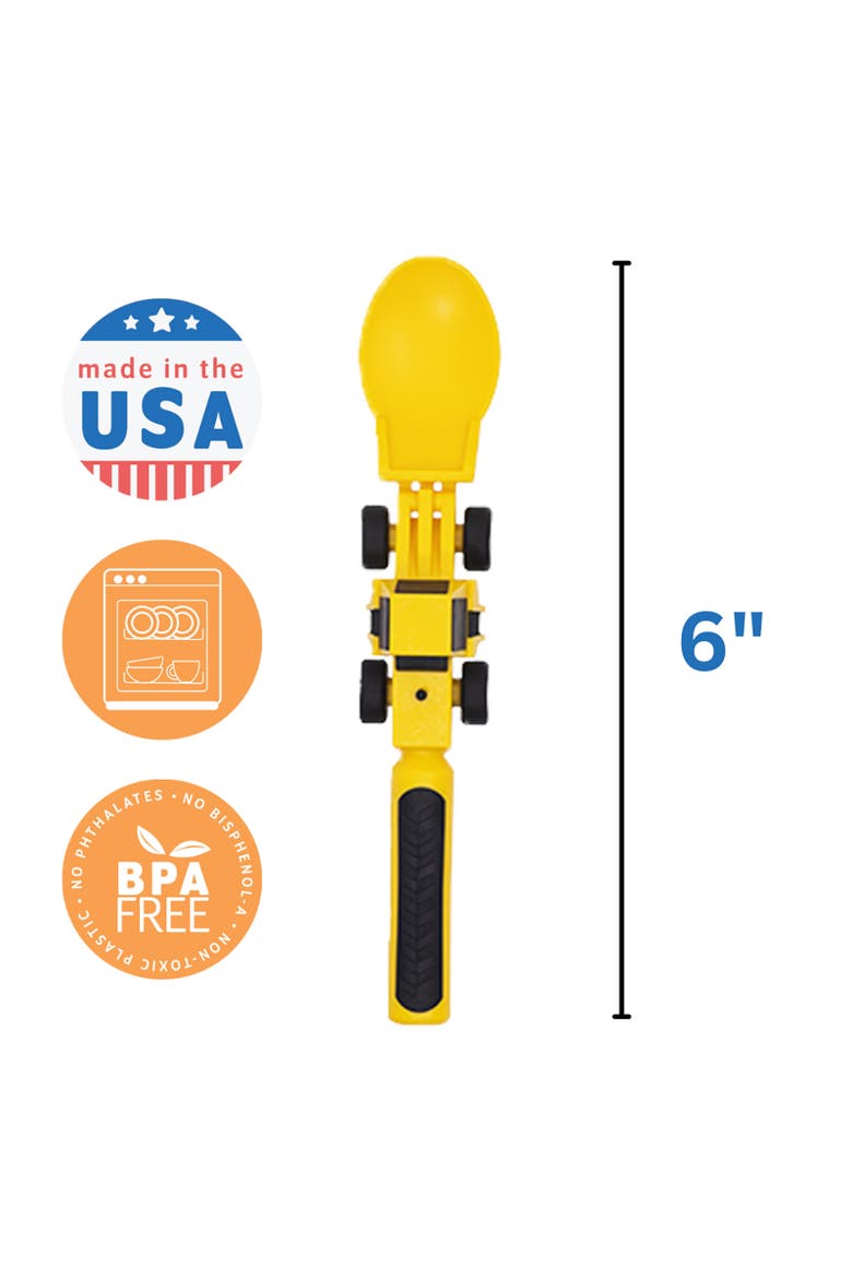 Construction Eating Utensils for Kids and Toddlers, Alternate, color, Yellow
