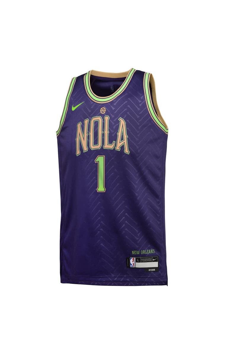 Nike Youth Nike Zion Williamson Purple New Orleans Pelicans 2024/25 Swingman Player Jersey - City Edition, Alternate, color, 