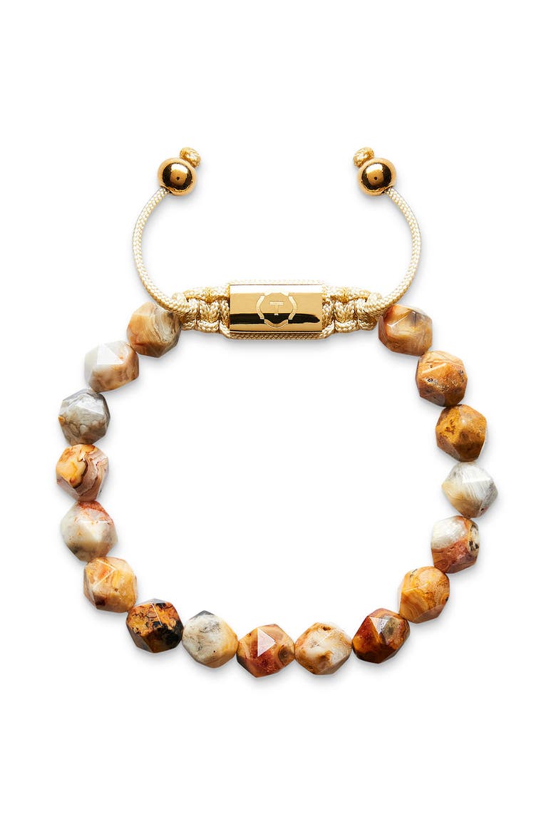 Botswana Beaded Bracelet, Main, color, Botswana Agate