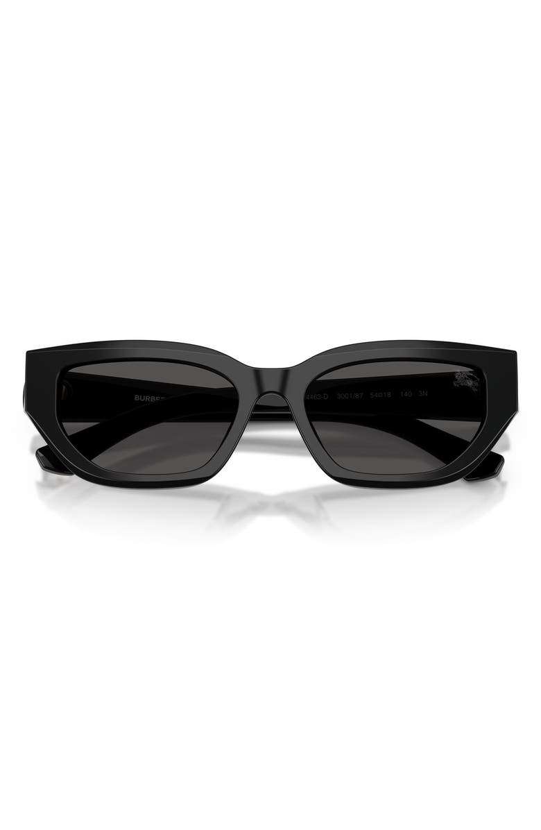 Burberry 54mm Irregular Sunglasses, Alternate, color, Black
