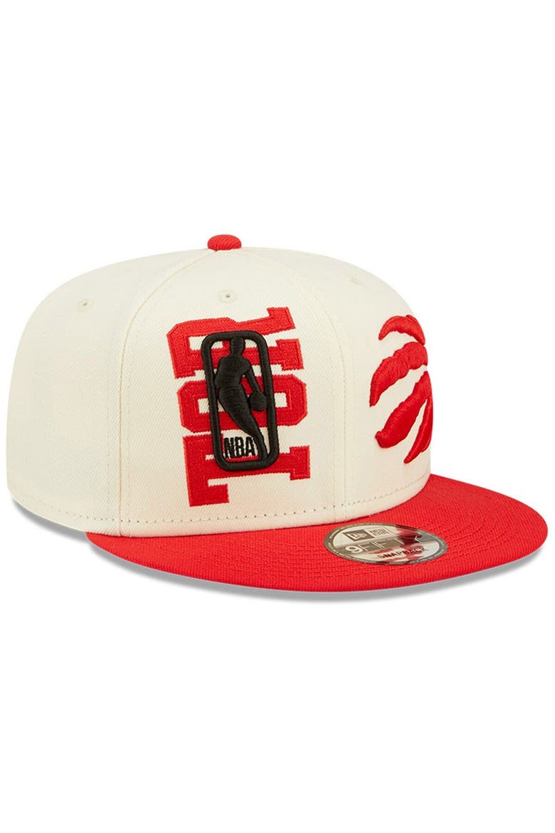 Youth New Era Cream/Red Toronto Raptors 2022 NBA Draft 9FIFTY Snapback Adjustable Hat, Alternate, color, Red