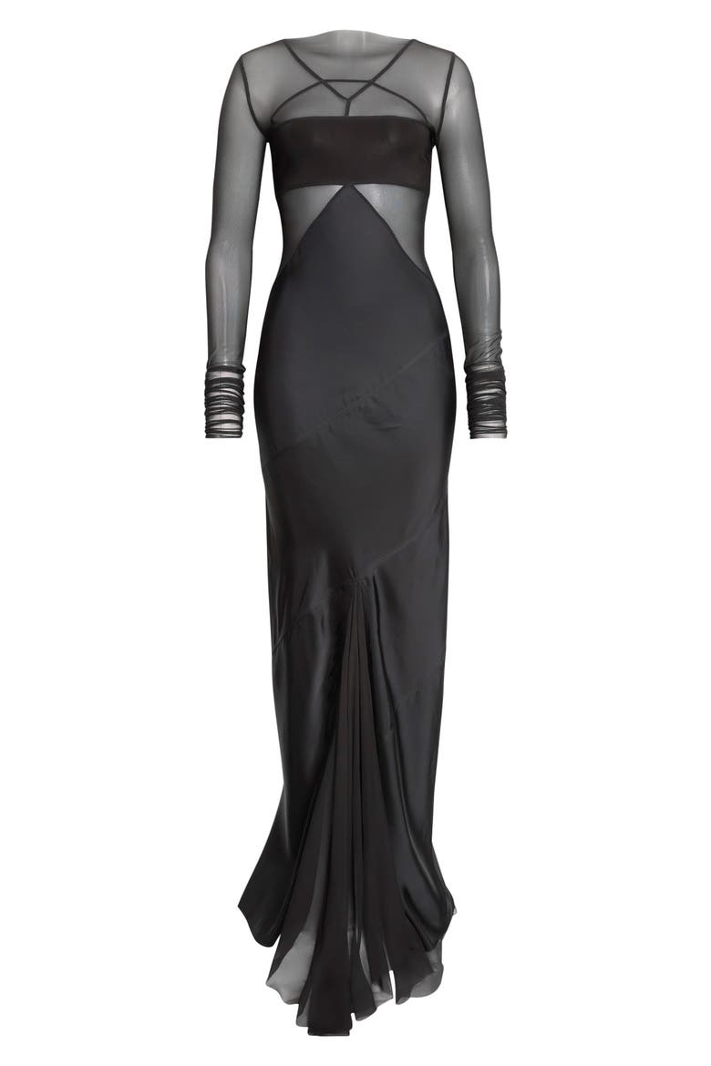 Combo Gown, Alternate, color, BLACK