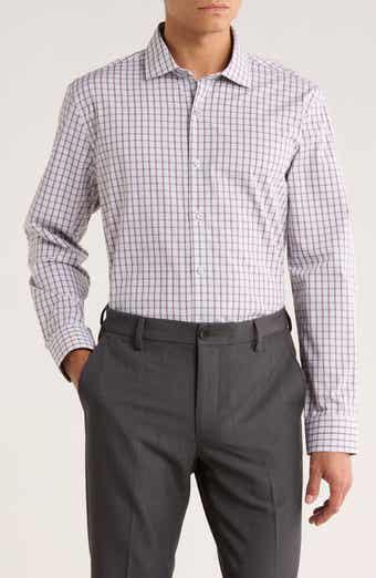 Perry Ellis Griffin Slim Fit Windowpane Check Dress Shirt