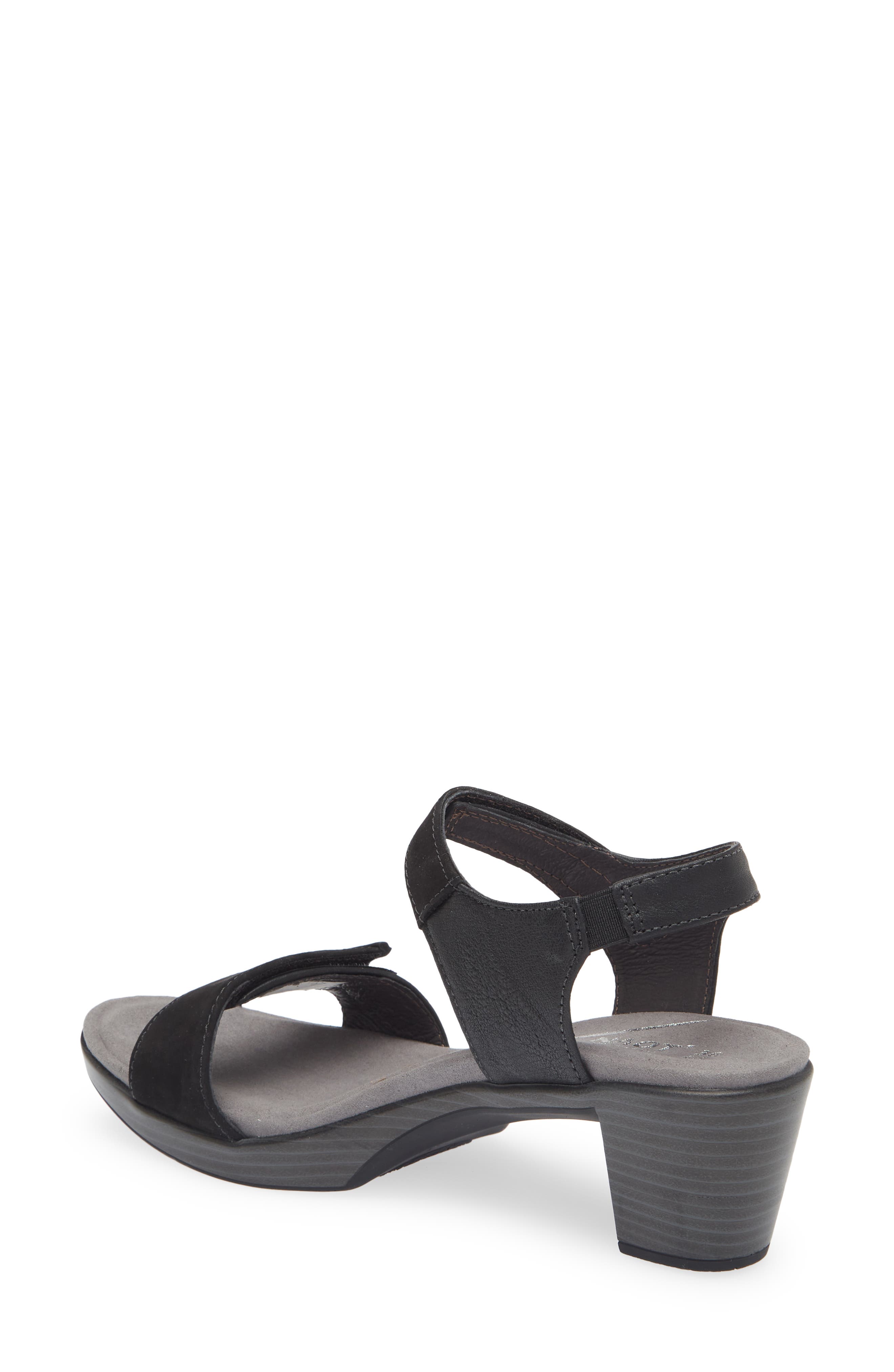 Naot 'Intact' Sandal, Alternate, color, Black Velvet/Black/Jet Black