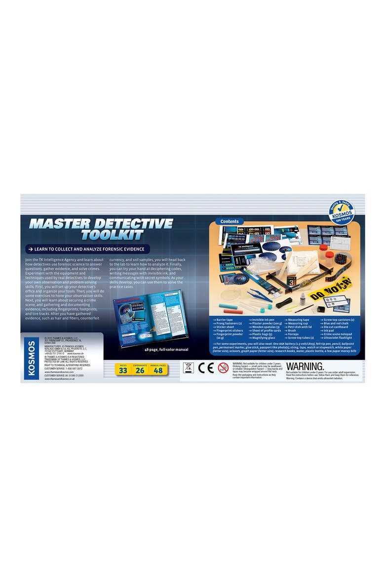 'Master Detective Toolkit' Experiment Kit, Alternate, color, GREY