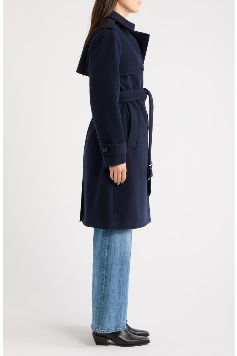Belted Trench Coat, Alternate, color, NAVY TWILL
