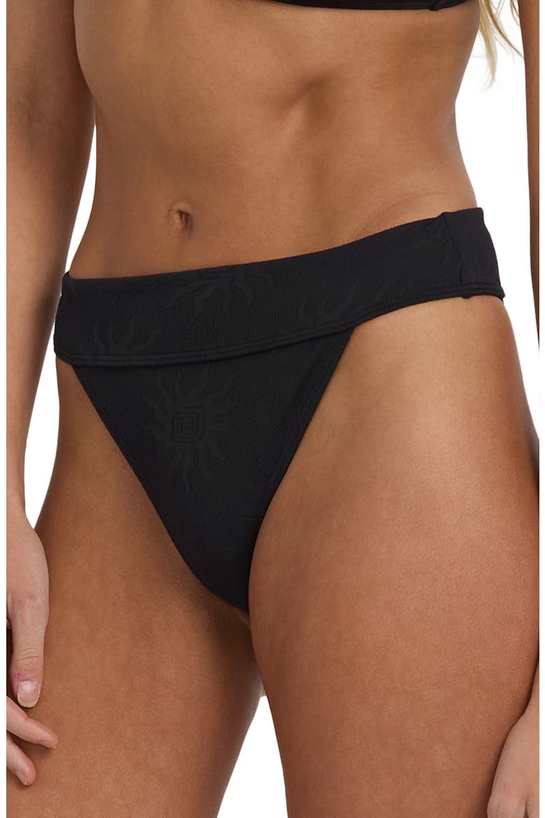 Laura Twisted Sun Aruba Bikini Bottoms, Alternate, color, BLACK PEBBLE