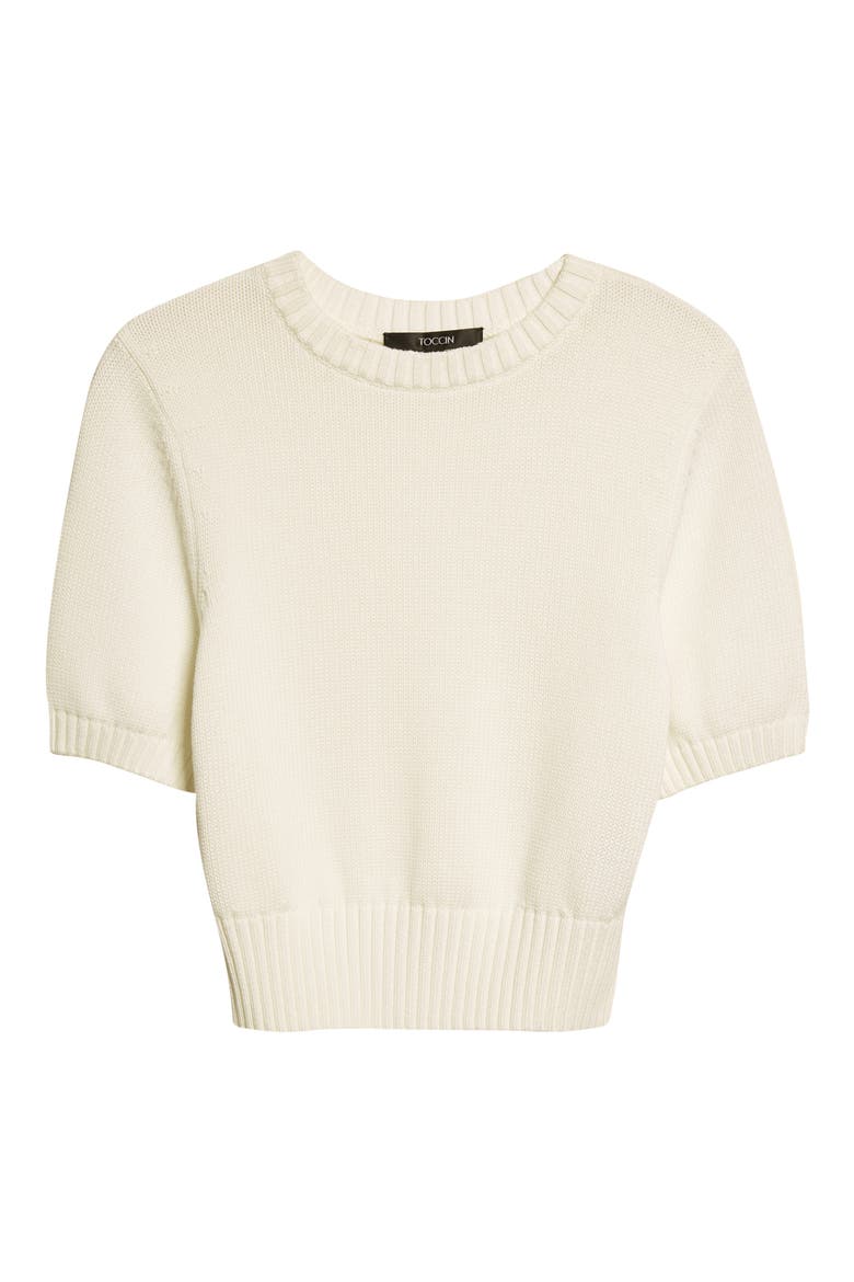 Elsie Short Sleeve Sweater, Alternate, color, IVORY